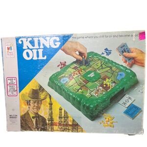Milton Bradley King Oil Board Game Vintage 1974 Strategy Drilling Game 4410